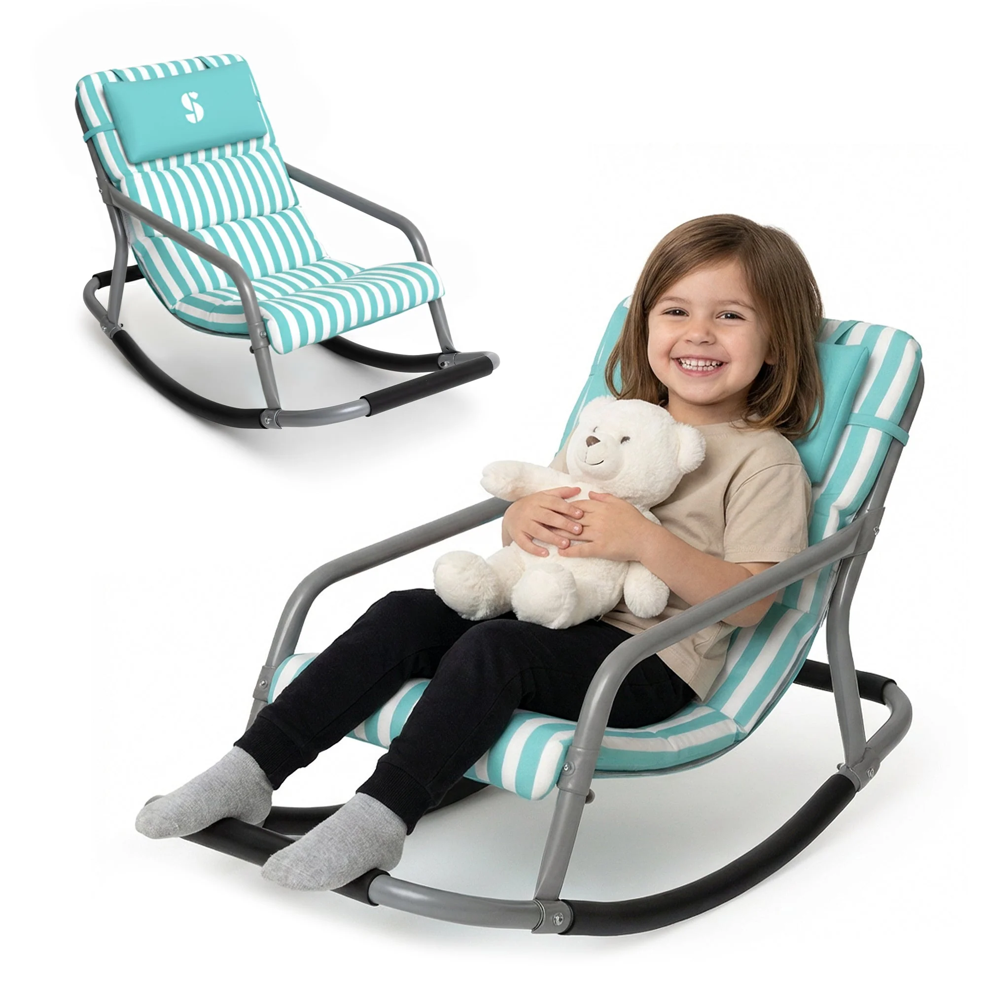 Special Supplies Sensory Rocking Chair for Kids - Comfortable Kids Rocker- Versatile Floor Chair with Soft Fabric and Stability for Playroom, Bedroom, or Nursery (Ages 3+) - Image 13