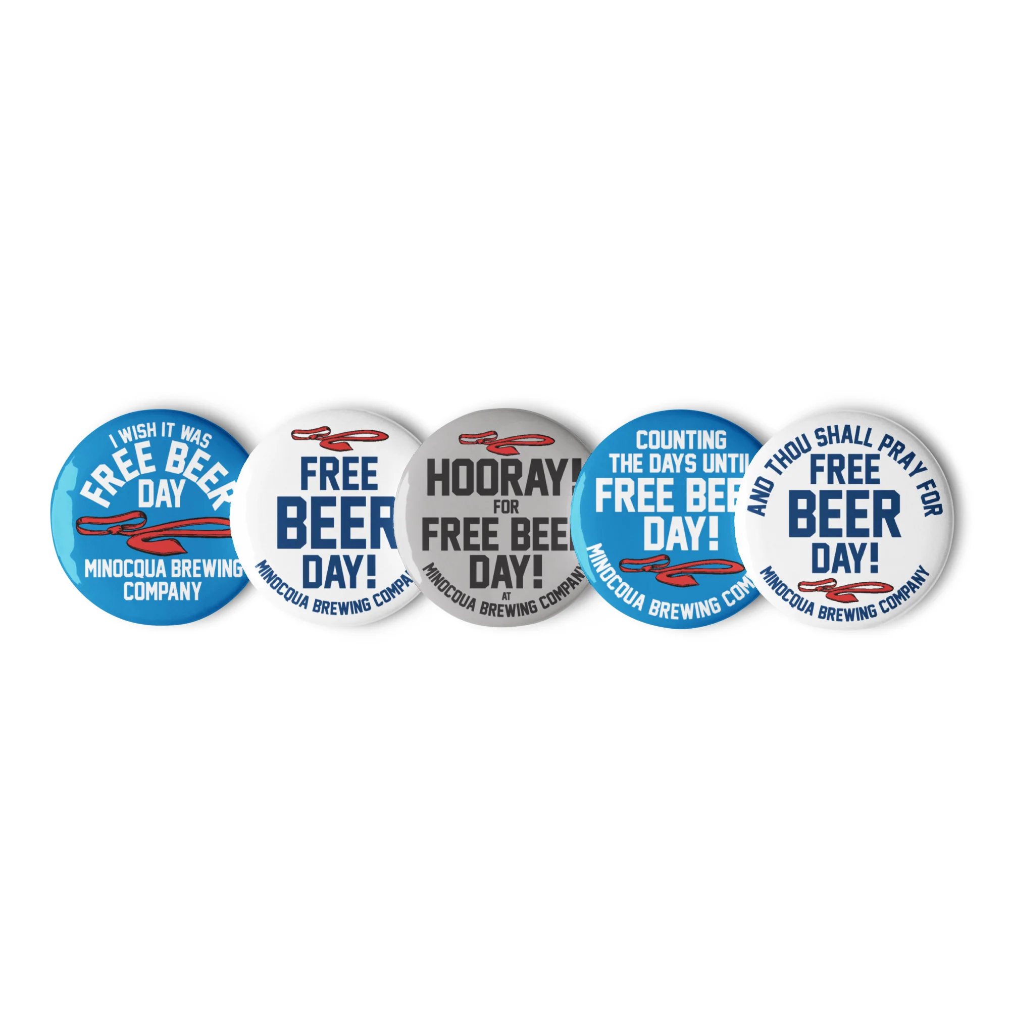 Free Beer Day Pin Button Set - Image 2