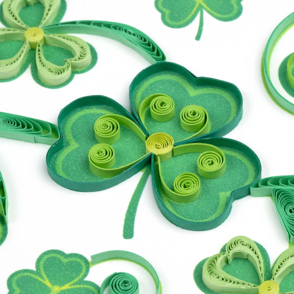 Shamrocks Quilled Greeting Card - Image 3