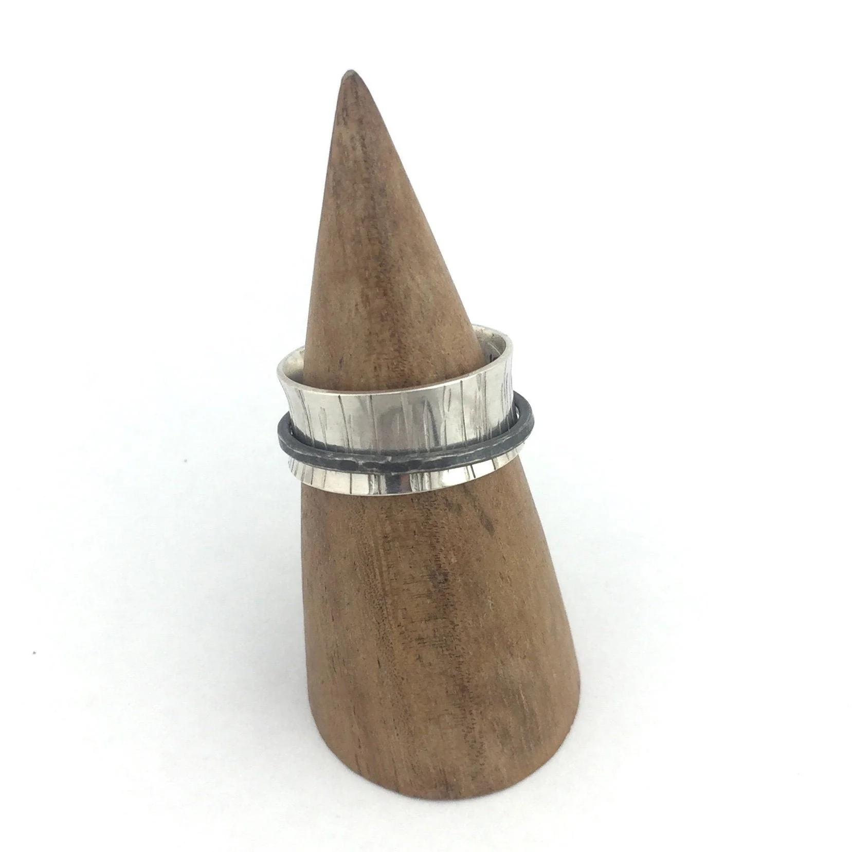 Spinner Ring with Birch texture