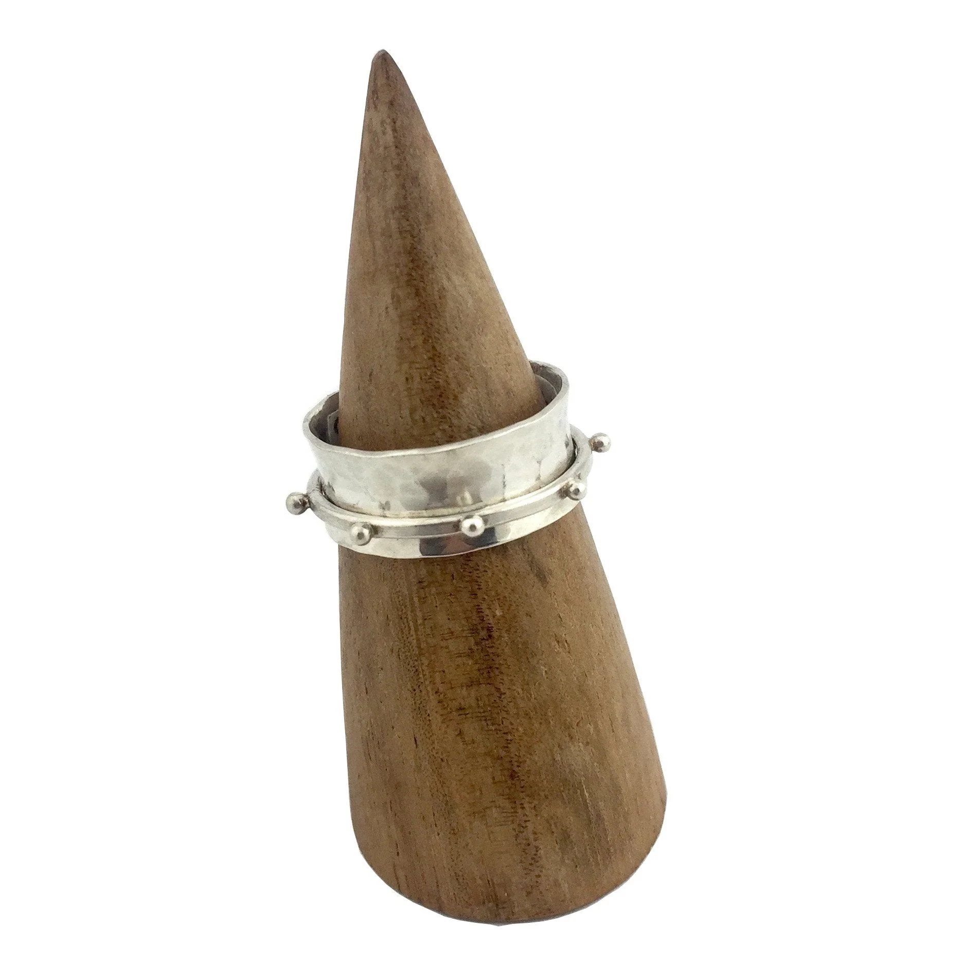 Spinner Ring with Silver Dots