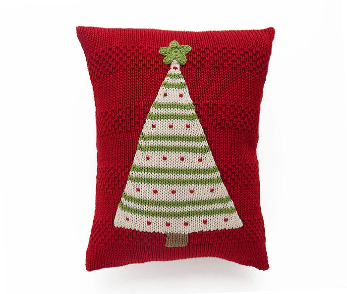 Striped Tree Mini Pillow