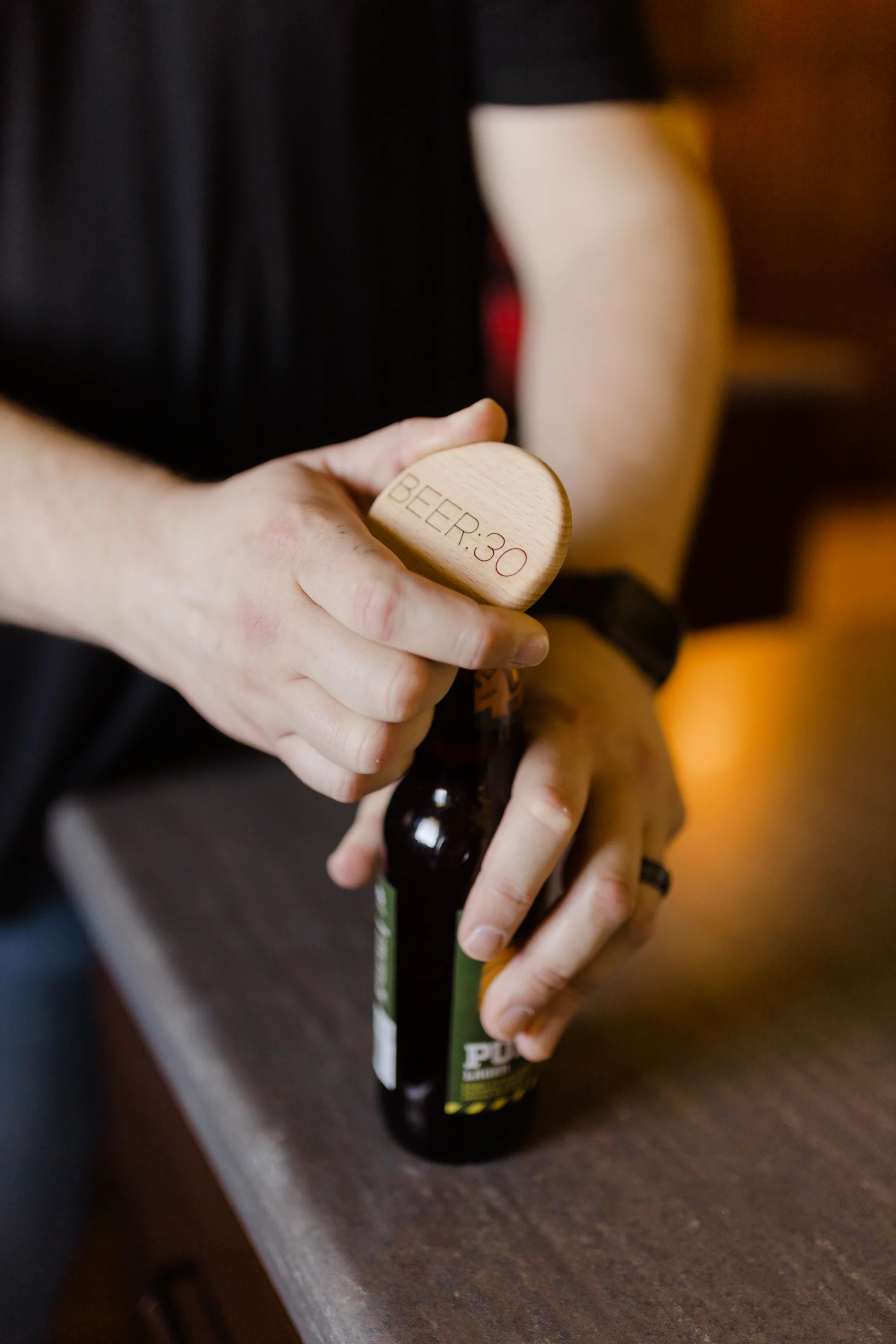 Tailgating is my favorite season - magnetic wood bottle opener - Image 5
