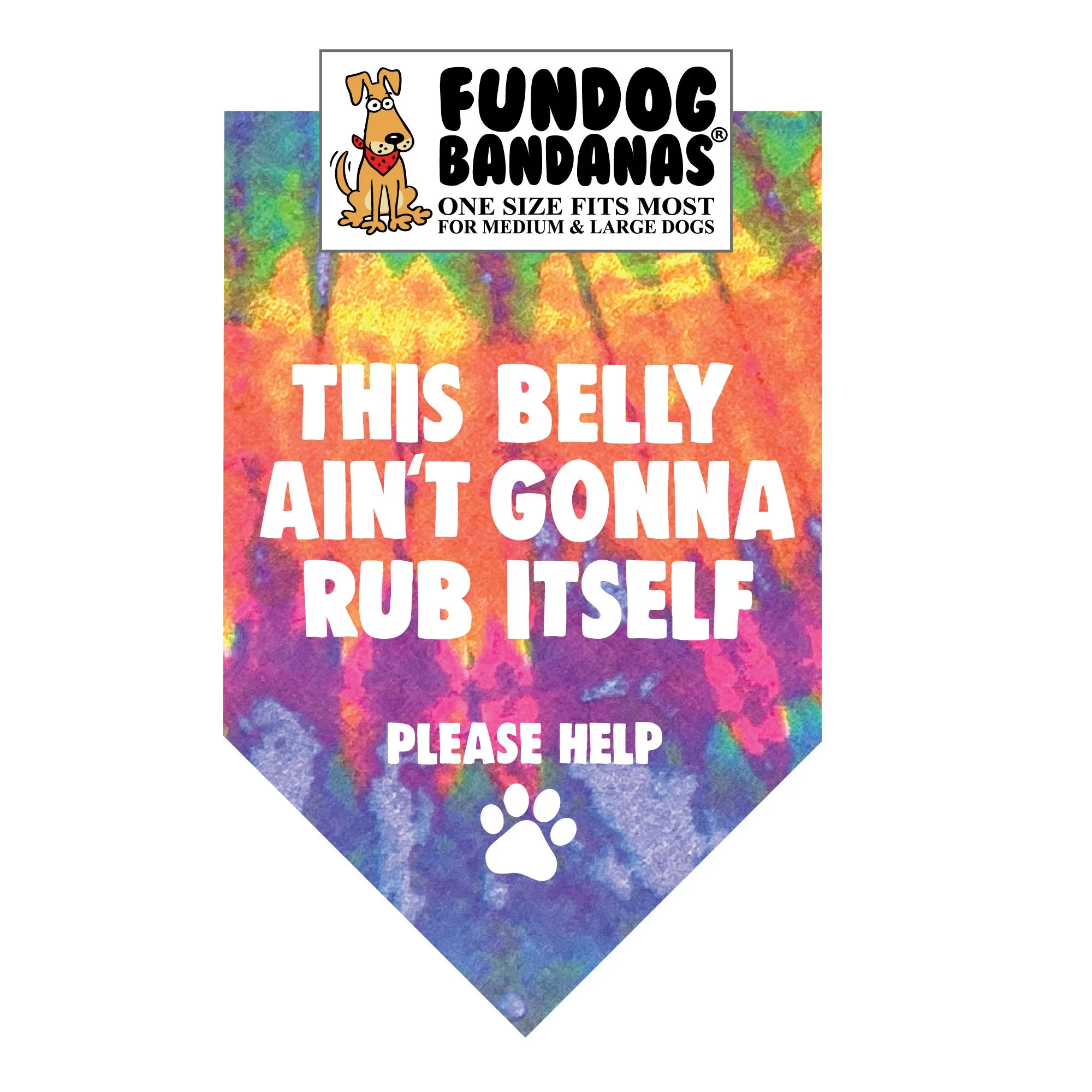 This Belly Ain't Gonna Rub Itself Bandana - Image 2