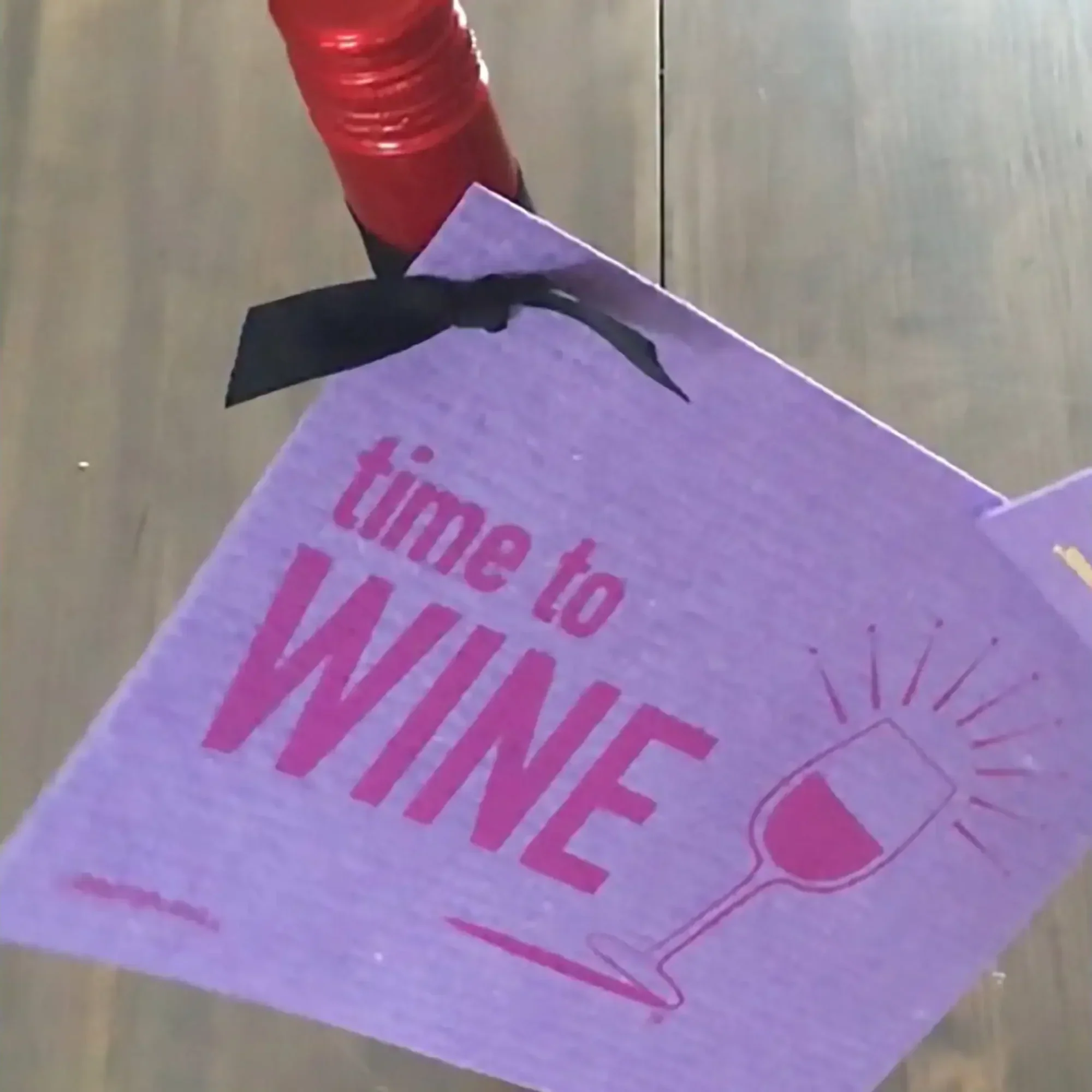 Time to Wine Red Wine Lover | Eco-friendly Swedish Dishcloth- Soak iT Up - Image 3