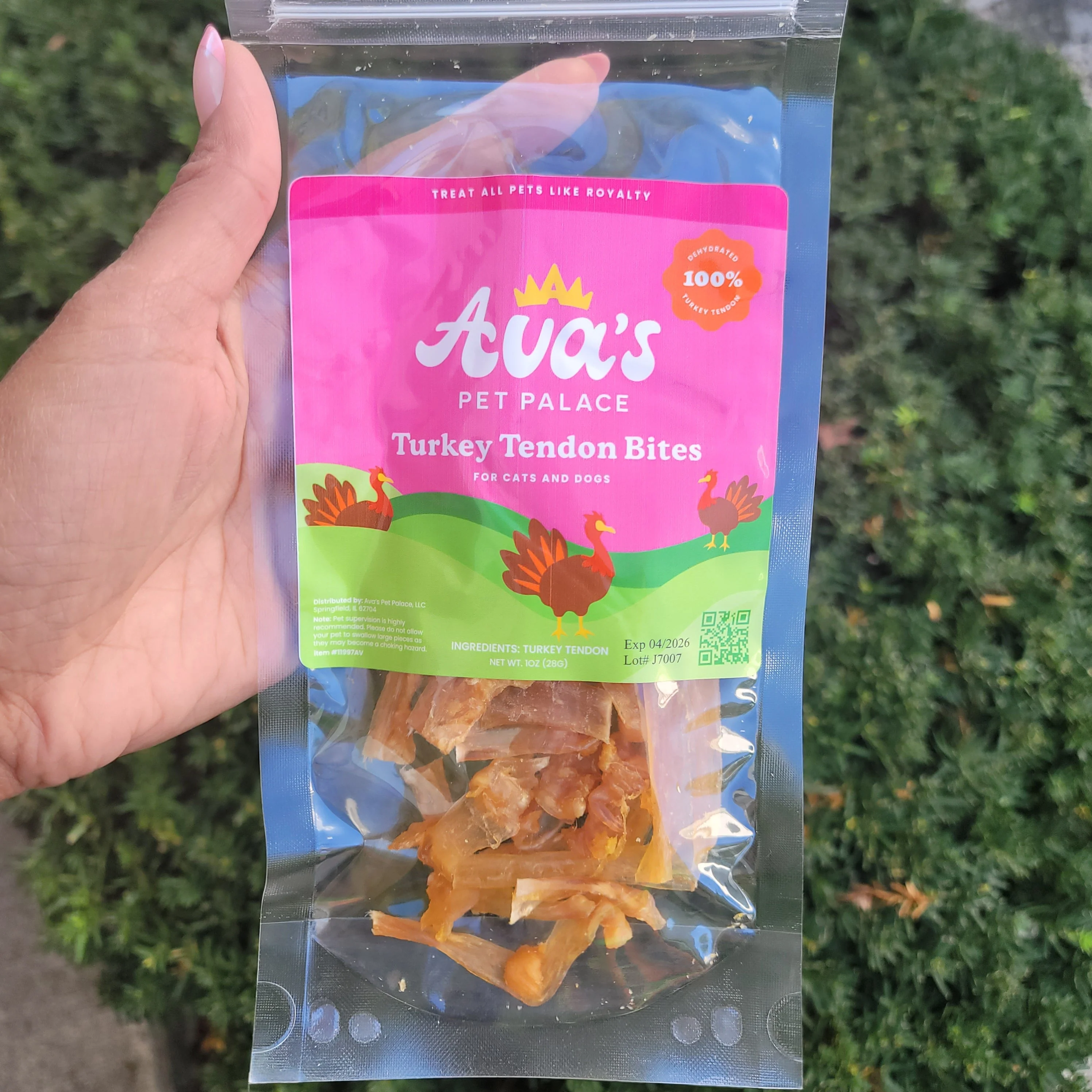 Turkey Tendon Jerky Dog Treats - Turkey Bites