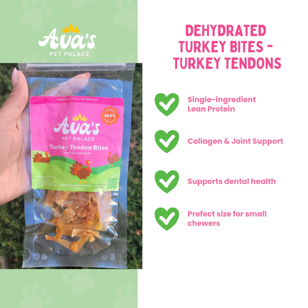 Turkey Tendon Jerky Dog Treats - Turkey Bites - Image 2