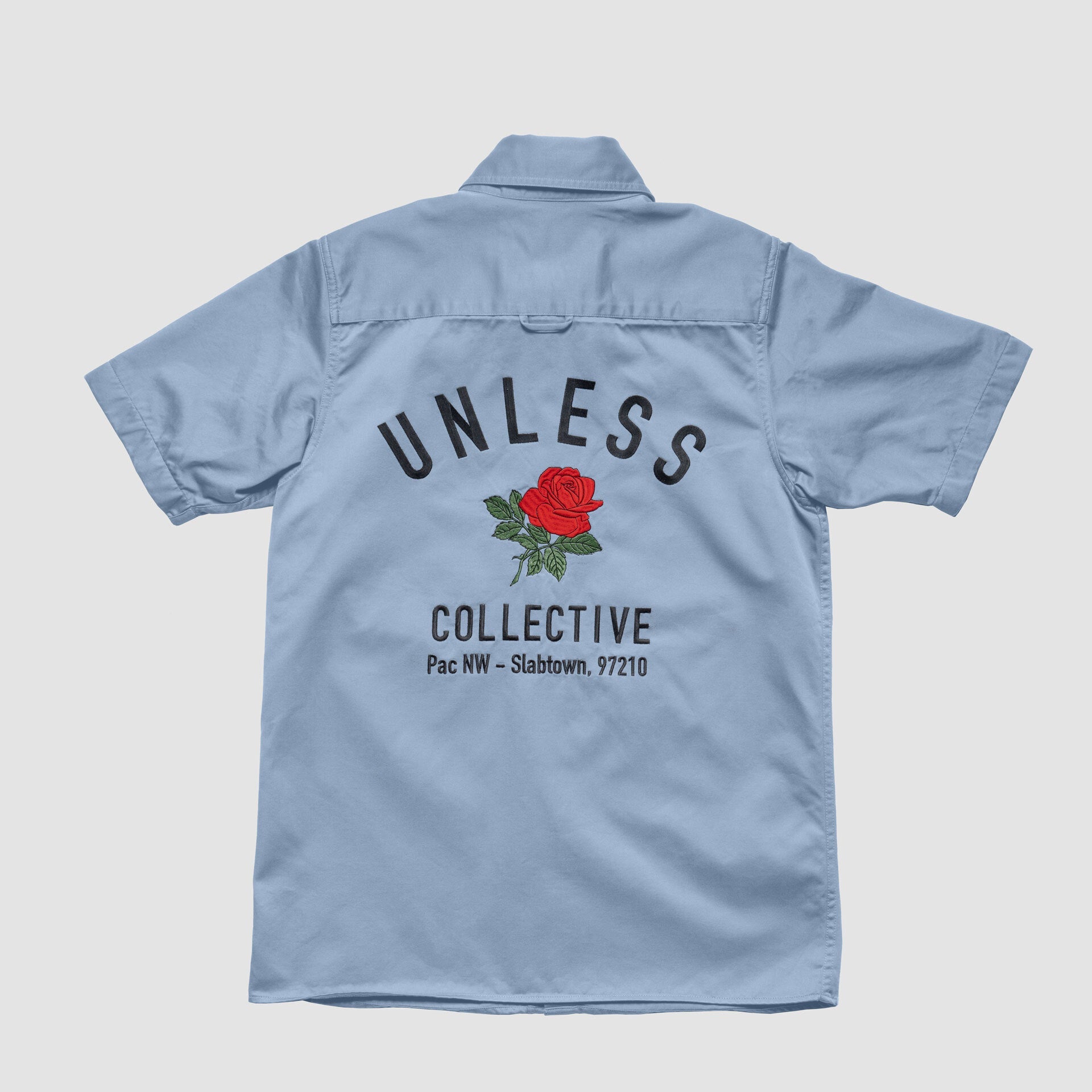 "UNLESS" Embroidered Work Shirt - Image 4