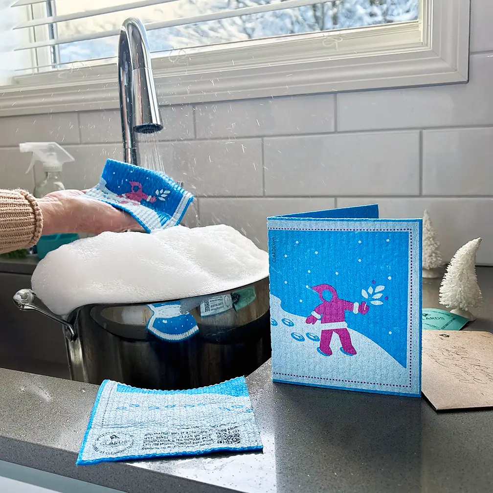 Walk in Peace Greeting Card Turns Into a Swedish Sponge Cloth | Soak iT Up Clard - Image 2