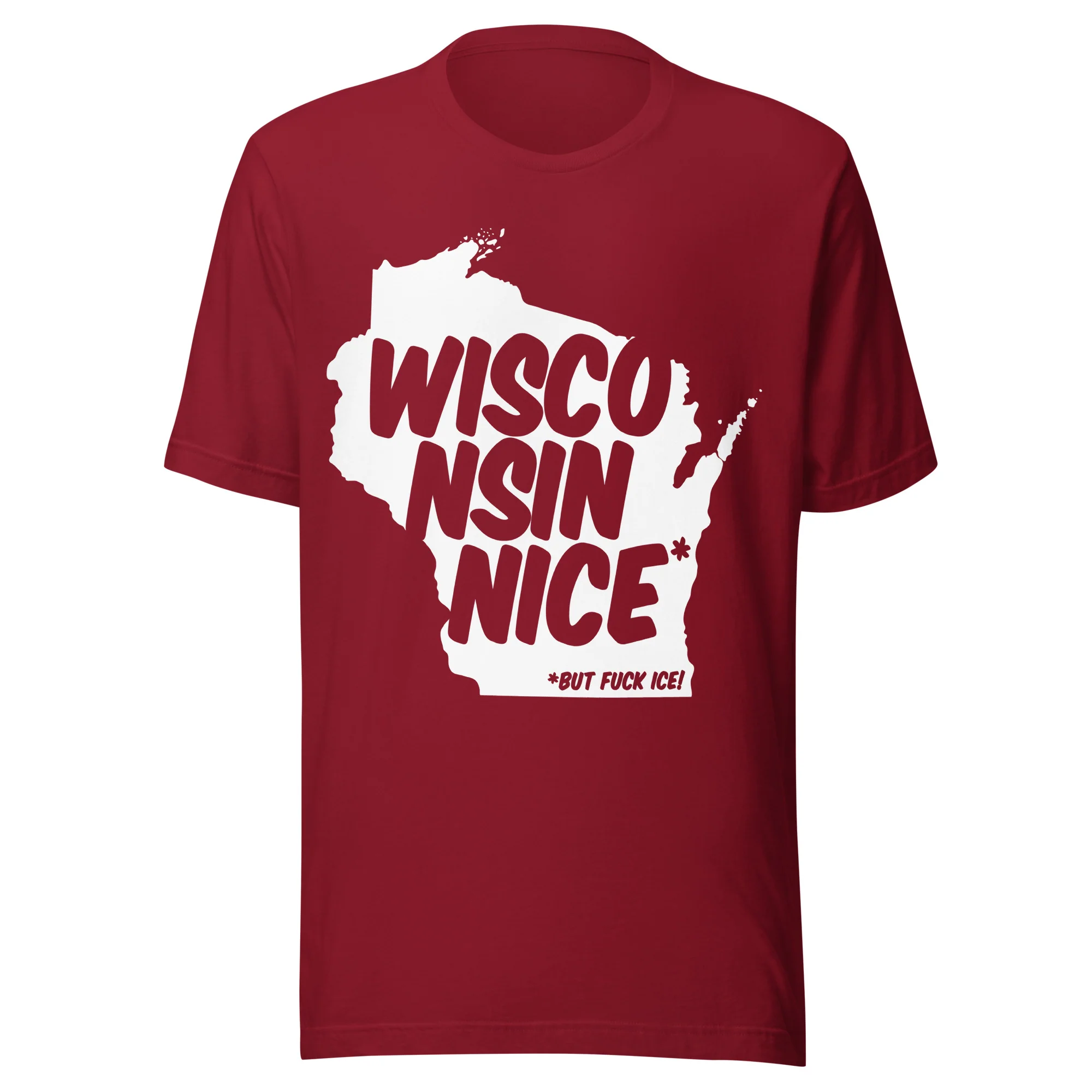 Wisconsin Nice* White Print T-Shirt - Image 3