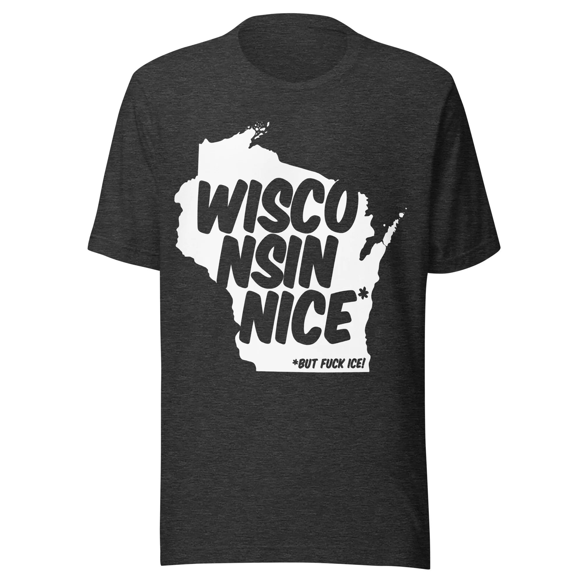 Wisconsin Nice* White Print T-Shirt - Image 5