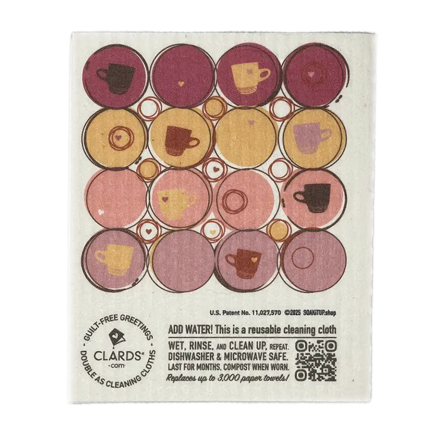 You Fuel Up My Senses Greeting Card Turns Swedish Sponge Cloth | Soak iT Up Clard® - Image 3