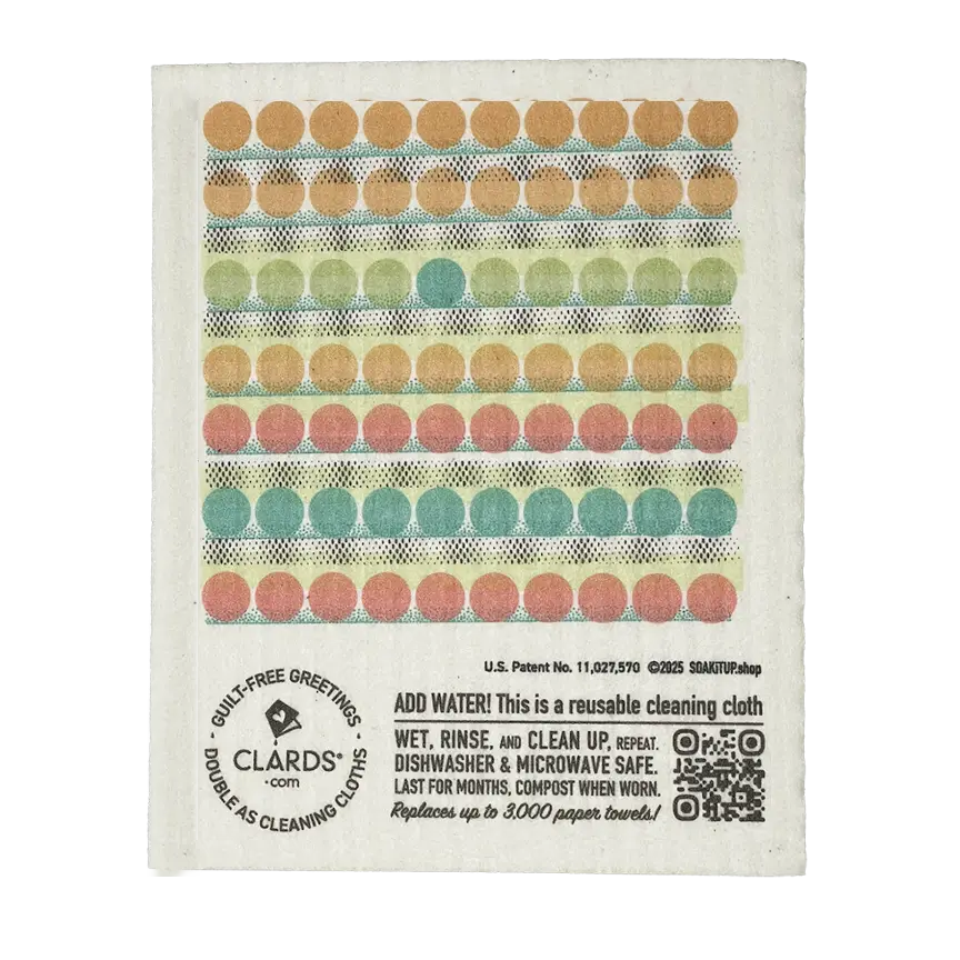 Eco-Greetings Turn Cleaning Cloths-You Rock! Mid-mod Rocker | Soak iT Up Clards® - Image 3