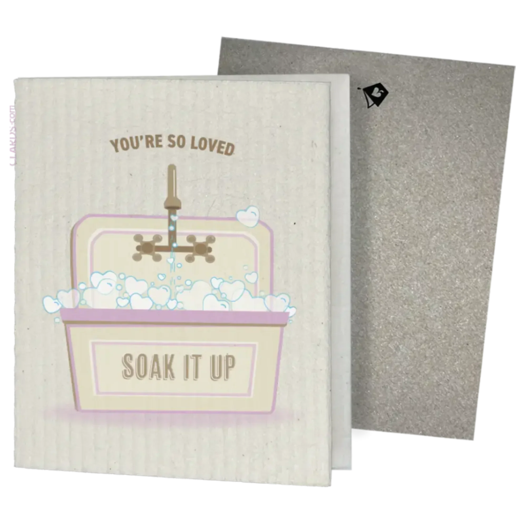 You're So Loved Soak iT Up-Greeting Card turns Swedish Sponge Cloth | Soak iT Up Clard®